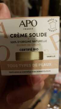 APO FRANCE - Crème solide