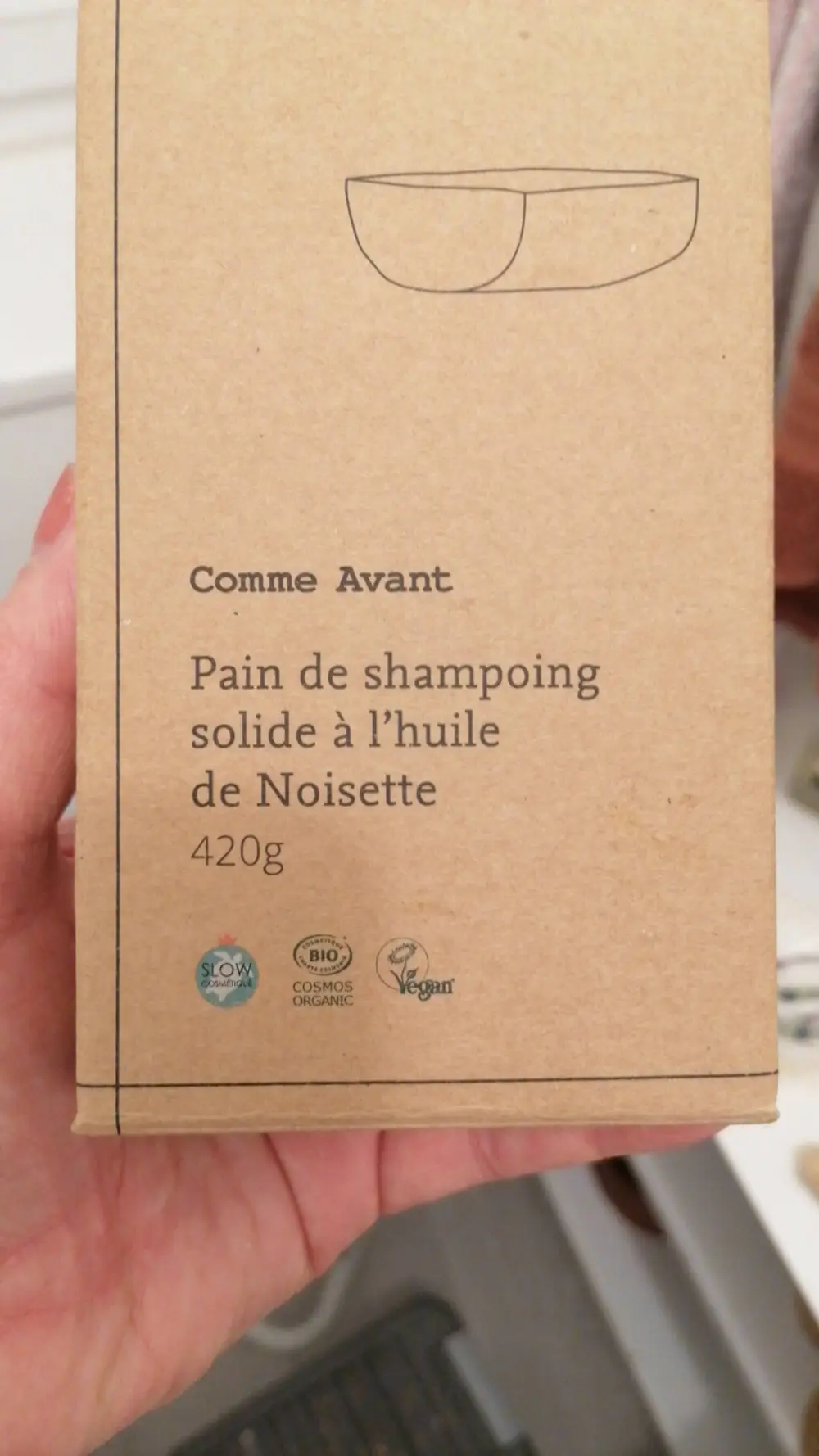 COMME AVANT - Pain de shampoing solide à l'huile de noisette