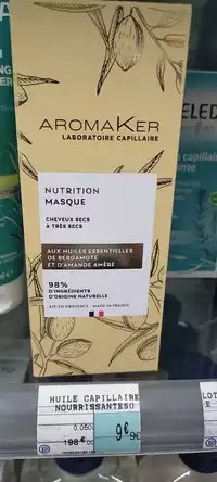 AROMAKER - Masque aux huiles essentielles de Bergamote et d'amande amère