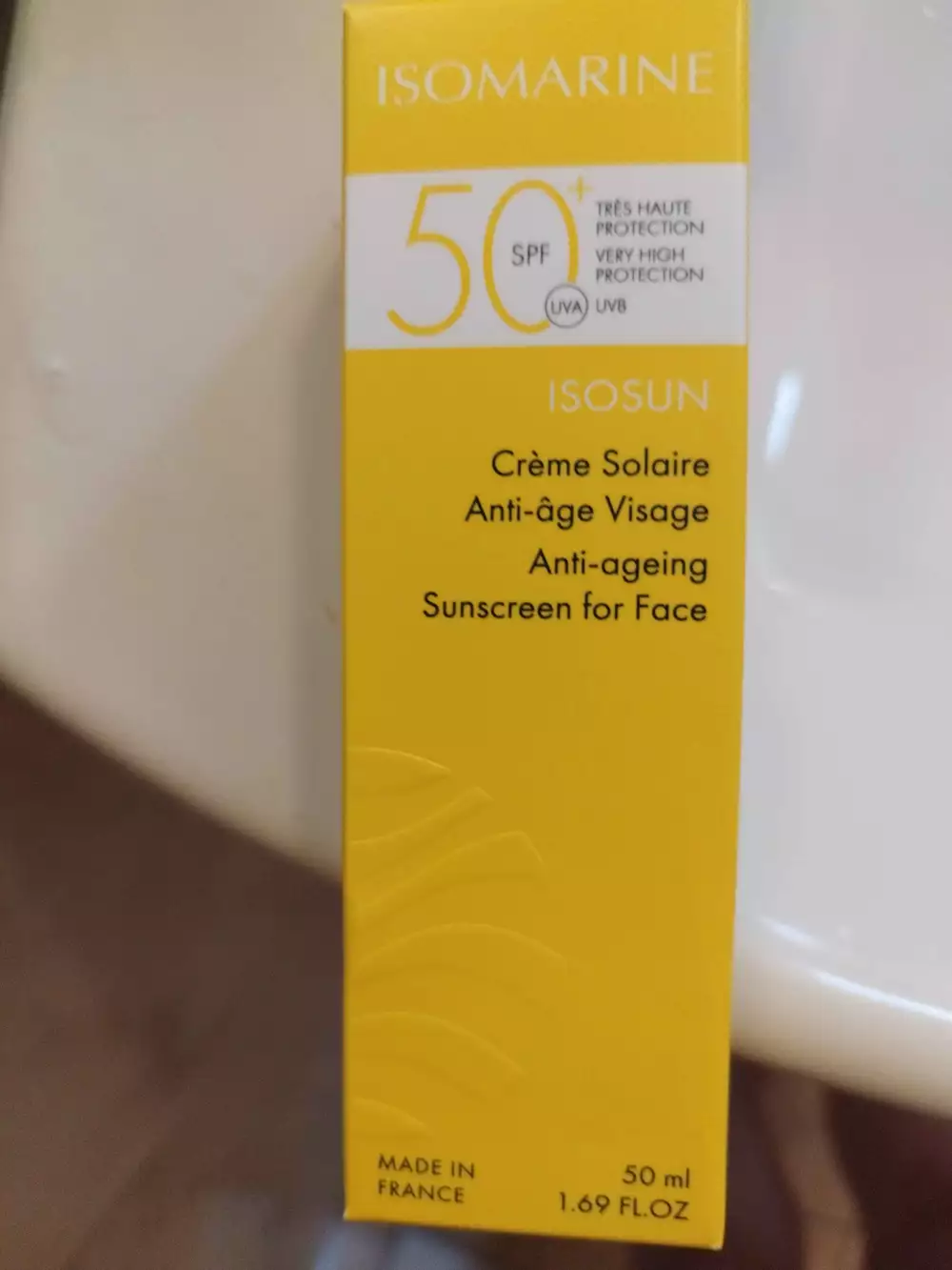 ISOMARINE - Isosun - Crème solaire anti-âge visage SPF50+