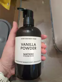 MATIÈRE PREMIÈRE - Vanilla powder - Gel nettoyant mains et corps