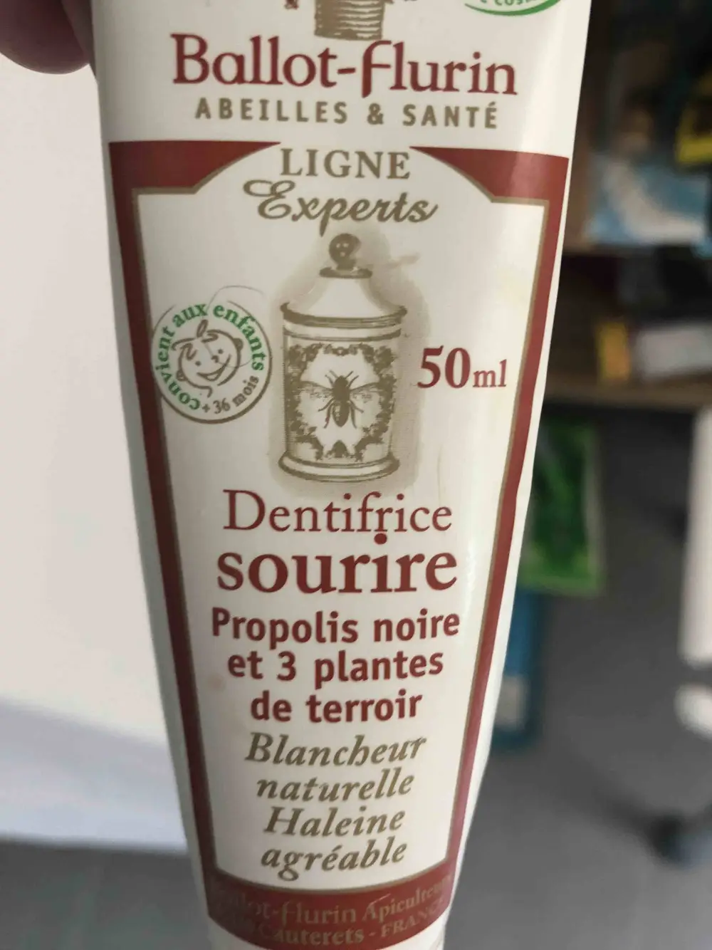 BALLOT-FLURIN - Dentifrice sourire - Propolis noire et 3 plantes de terroir