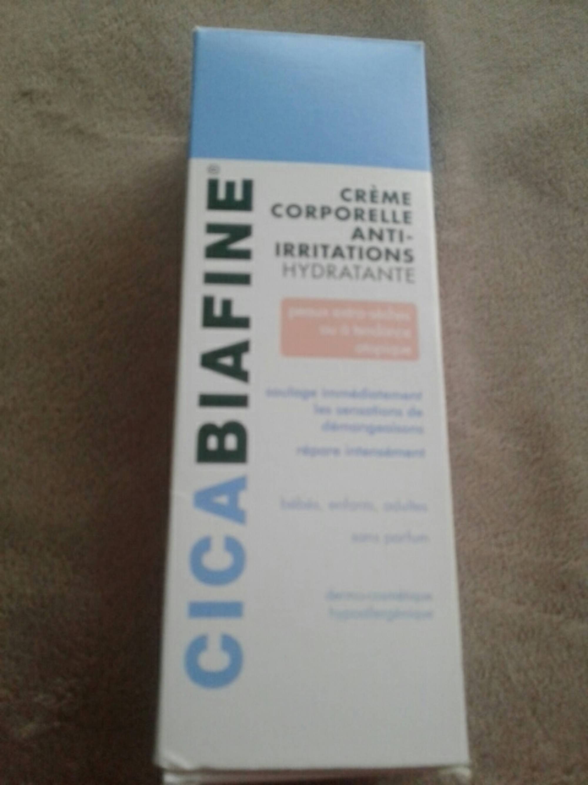 Composition CICABIAFINE Crème corporelle anti-irritations