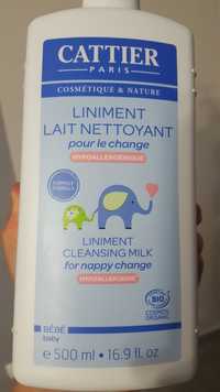 CATTIER - Bébé - Liniment lait nettoyant pour le change bio