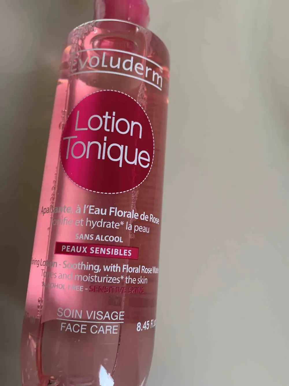 EVOLUDERM - Lotion tonique hydratante à l'Eau de Rose