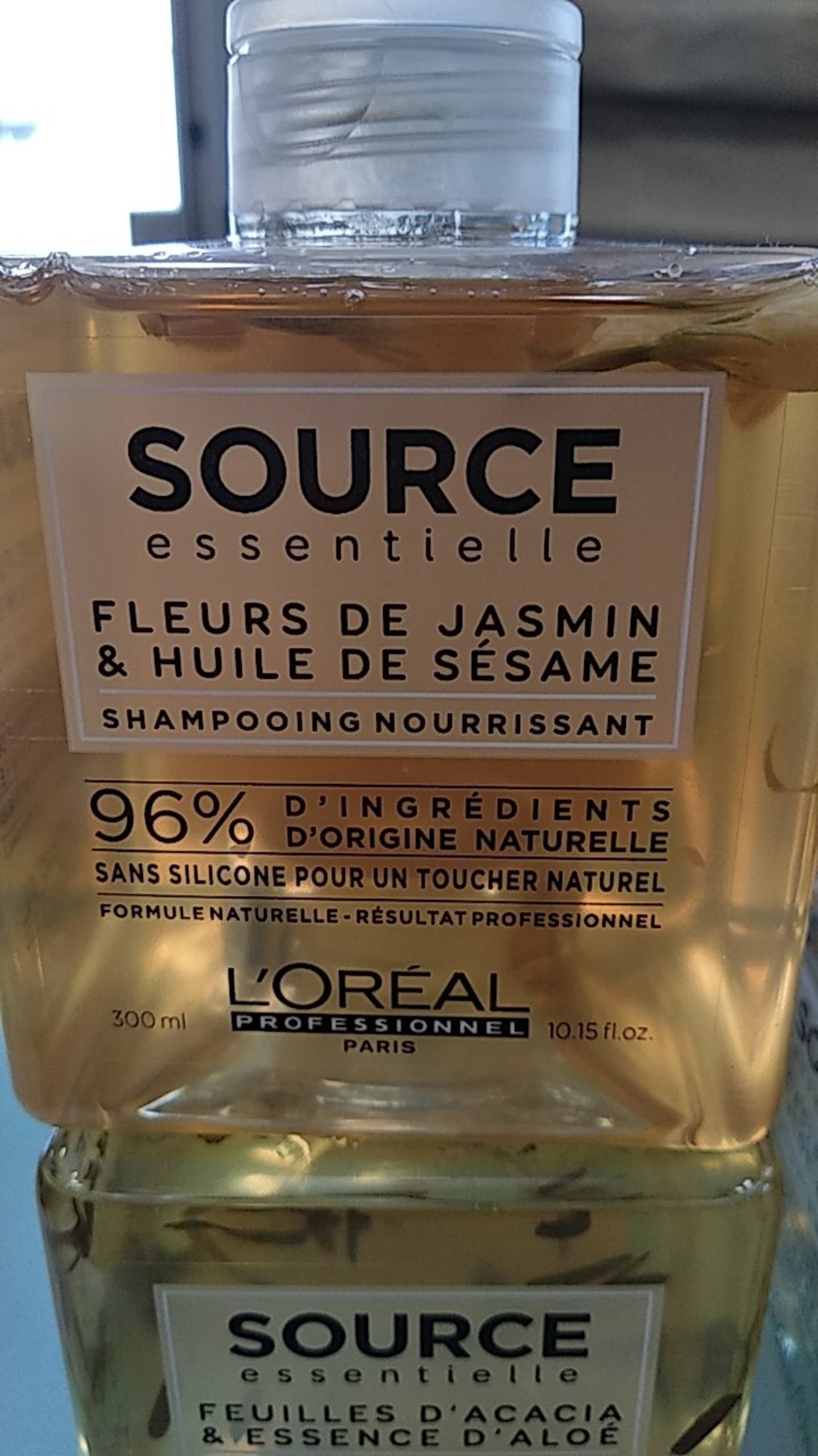 L'ORÉAL - Source essentielle - Shampooing nourrissant - Fleurs de jasmin & huile de sésame