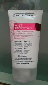 EVOLUDERM - Anti-imperfections - 2 en 1 Nettoyant masque pamplemousse rose