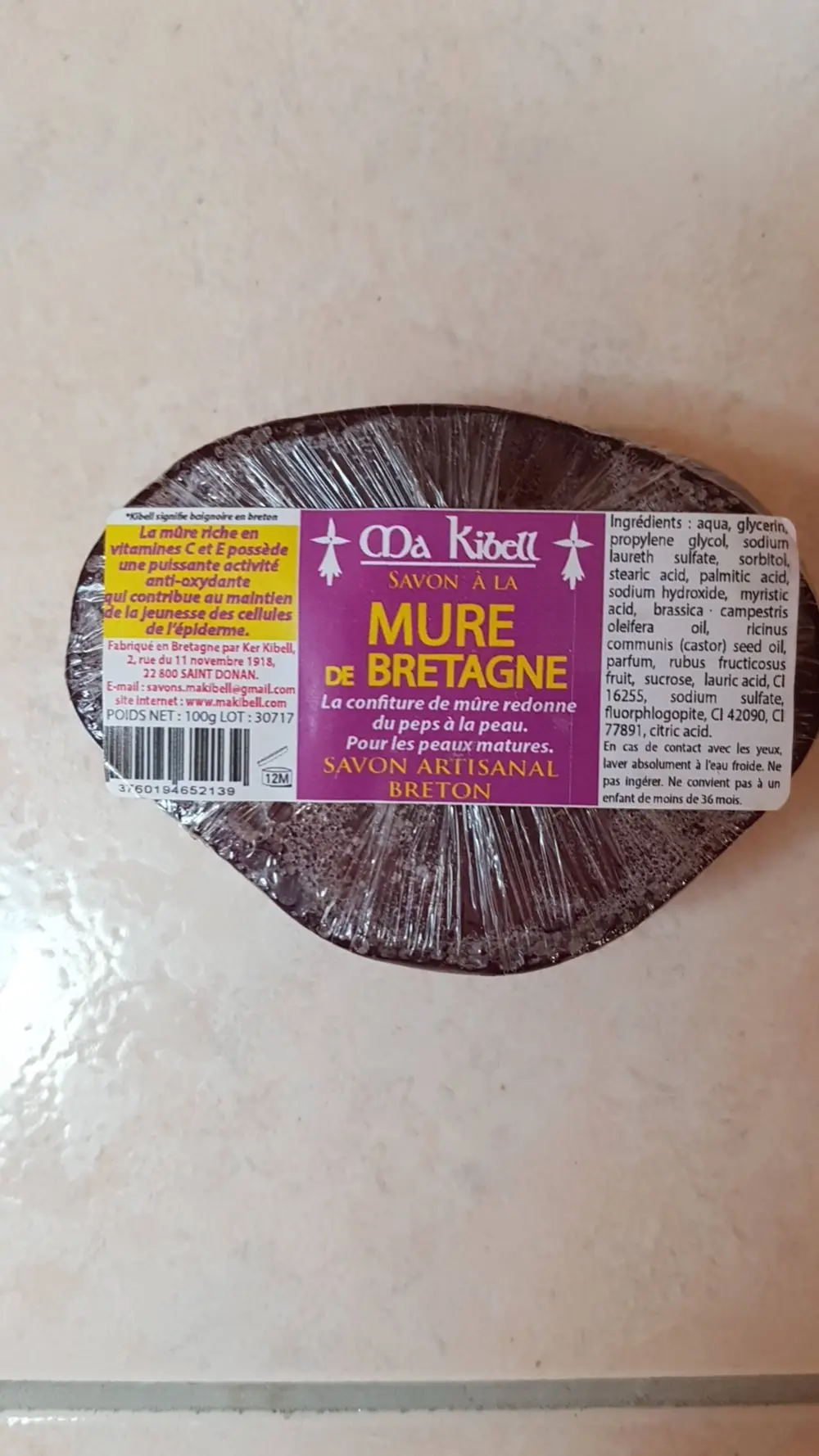 MA KIBELL - Savon à la Mure de Bretagne