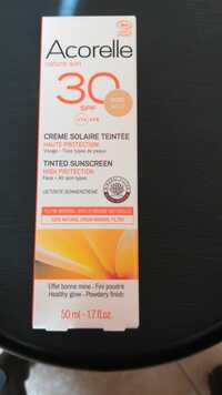 ACORELLE - Crème solaire teintée doré SPF 30 haute protection
