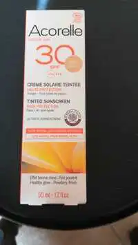 ACORELLE - Crème solaire teintée doré SPF 30 haute protection