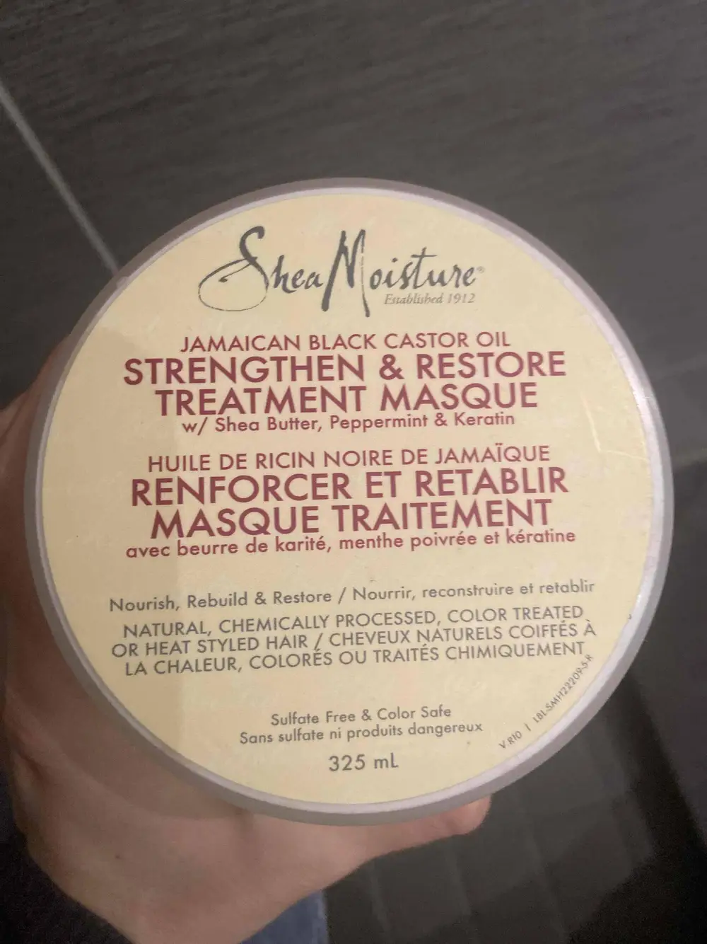 SHEA MOISTURE - Huile de ricin noire de Jamaïque - Masque traitement