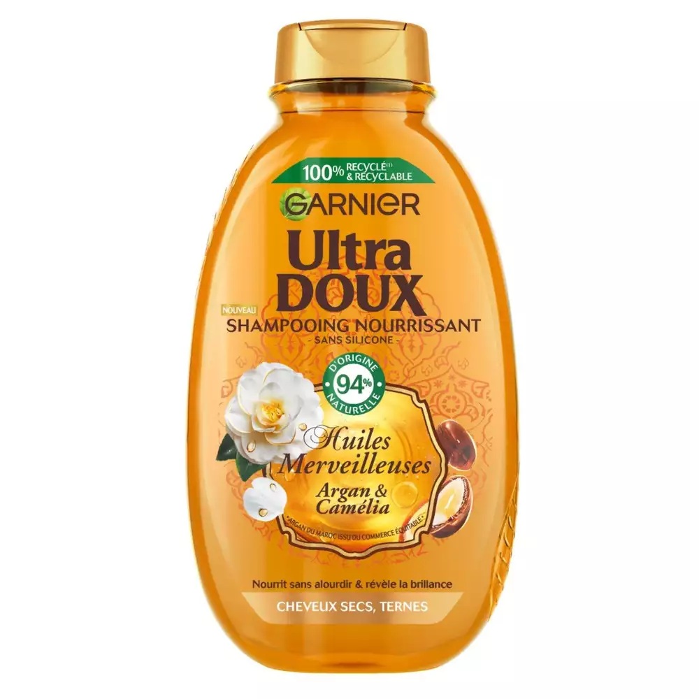 ULTRA DOUX - Ultra Doux Shampooing Baume Nourissant Cheveux Secs Huiles Merveilleuses Argan & Camélia  ULTRA DOUX