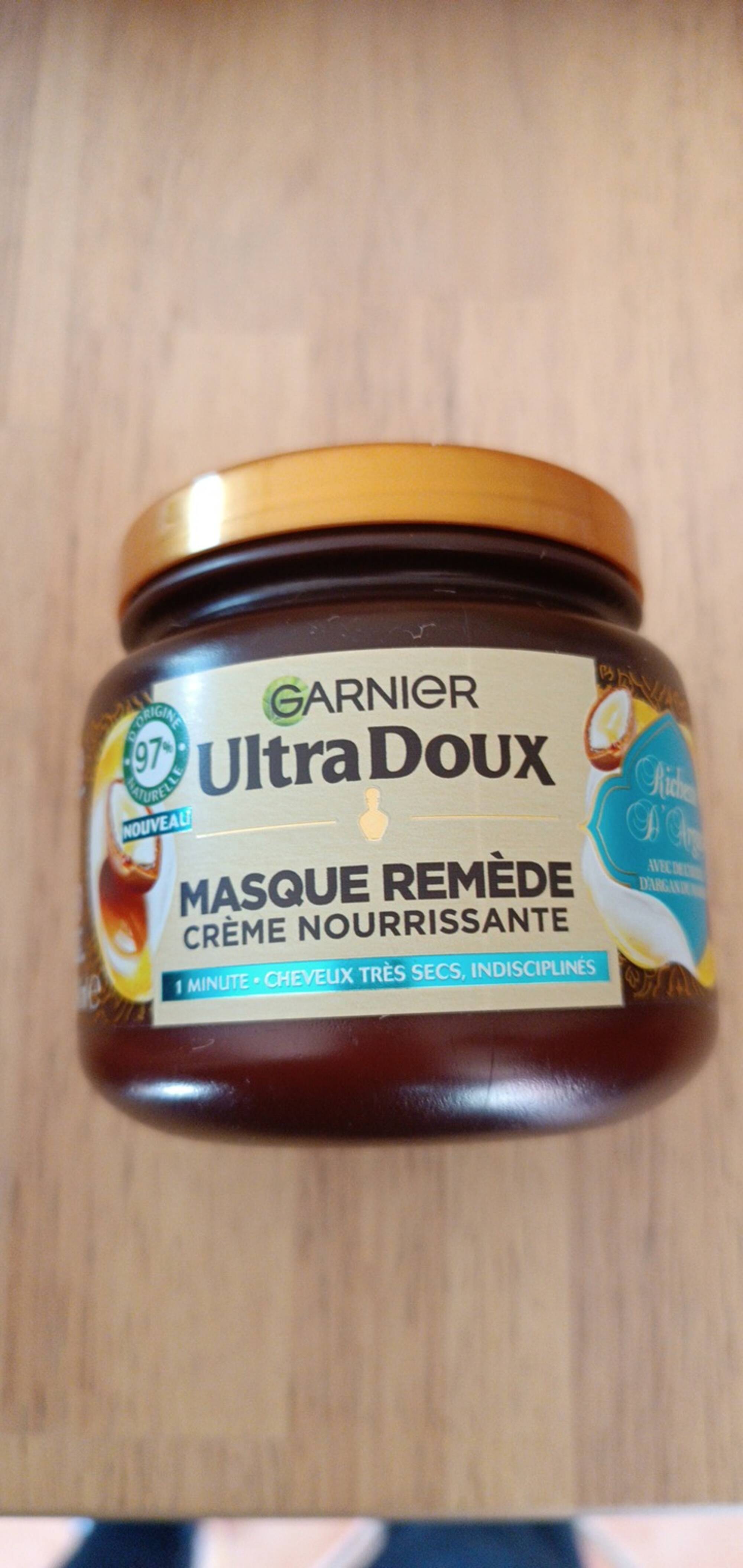 Composition GARNIER Ultra doux - Masque remède hydratant 72h - UFC-Que  Choisir
