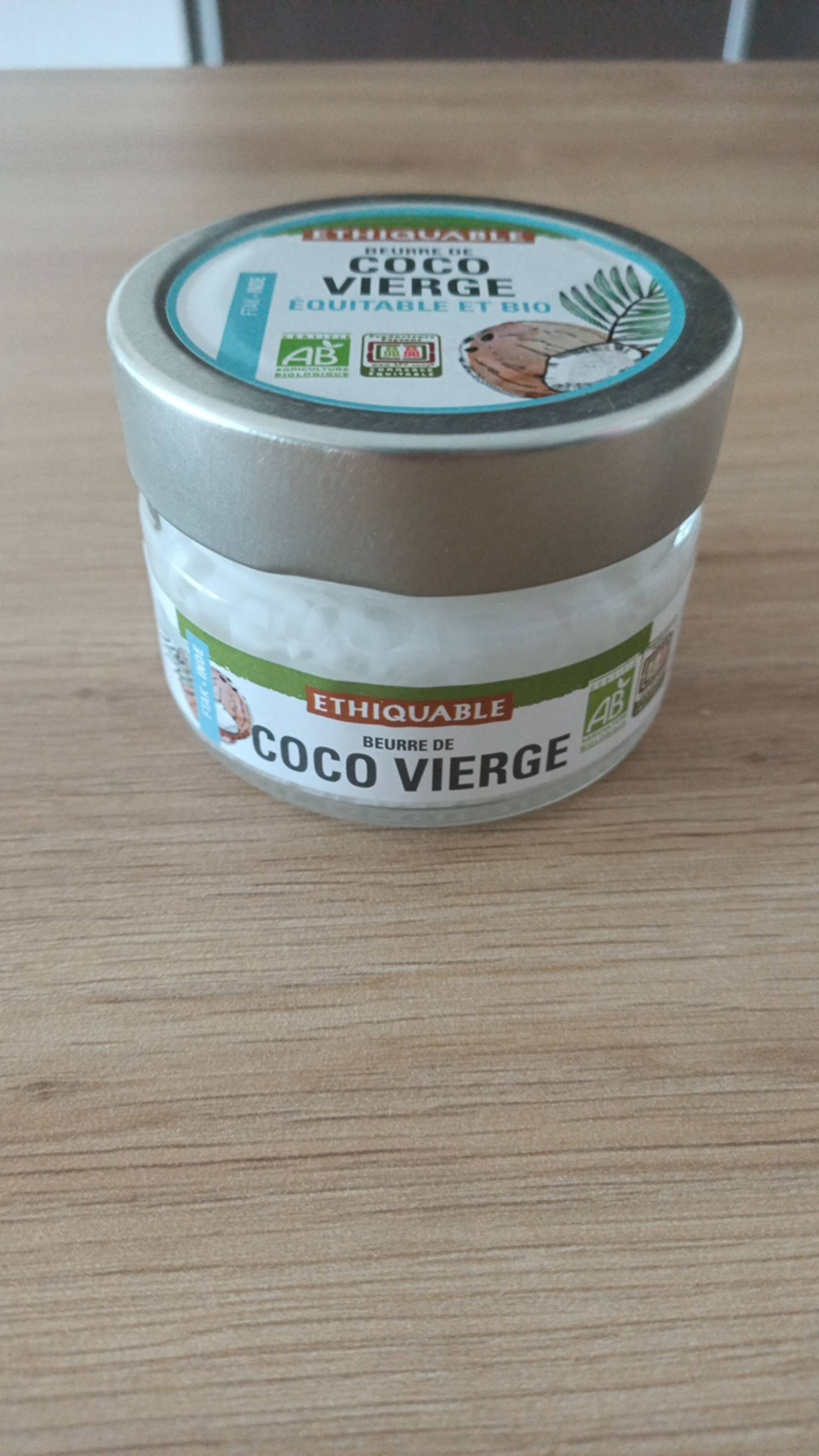 ETHIQUABLE - Beurre de coco vierge bio