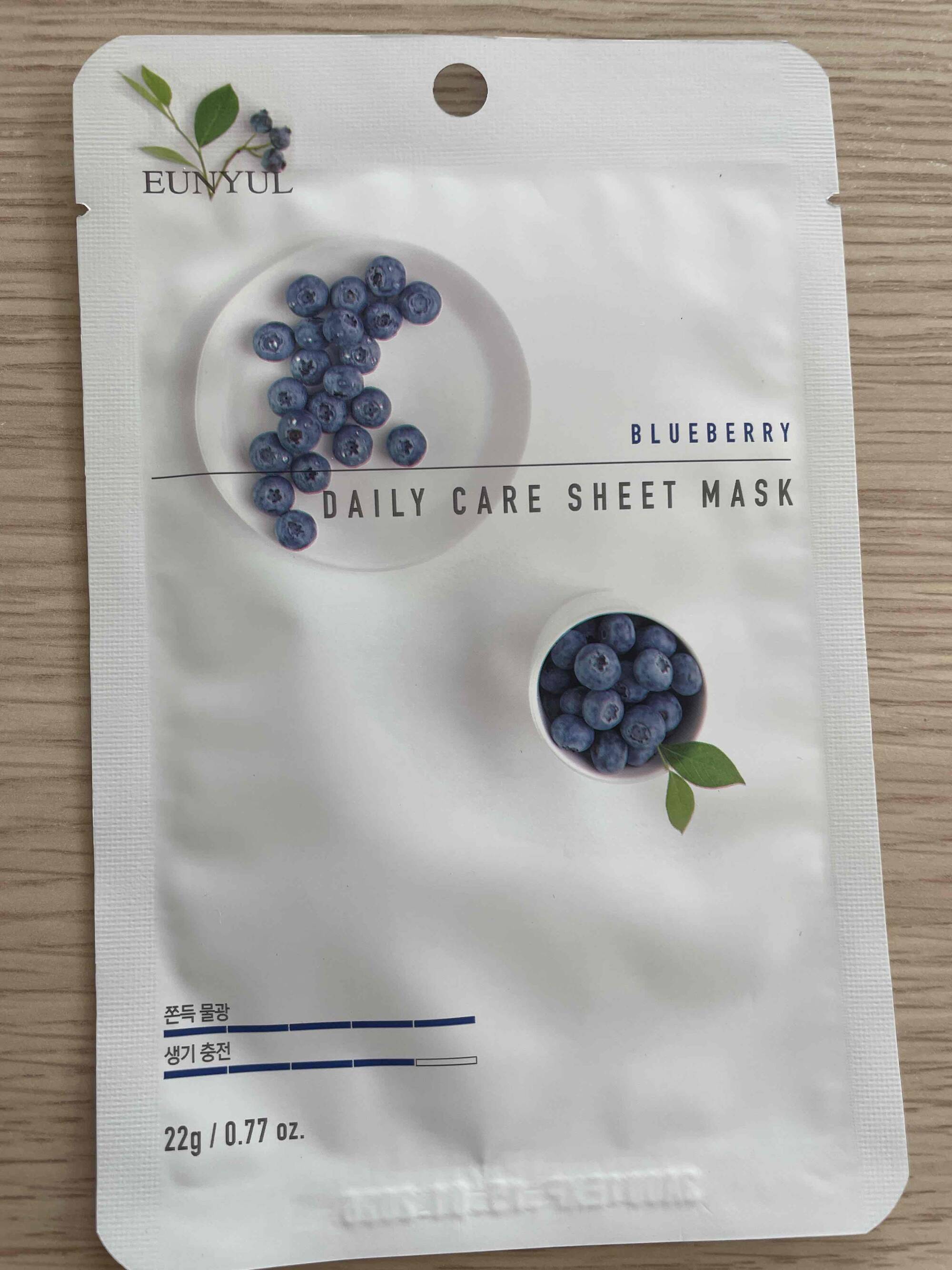 EUNYUL - Daily care sheet mask blueberry
