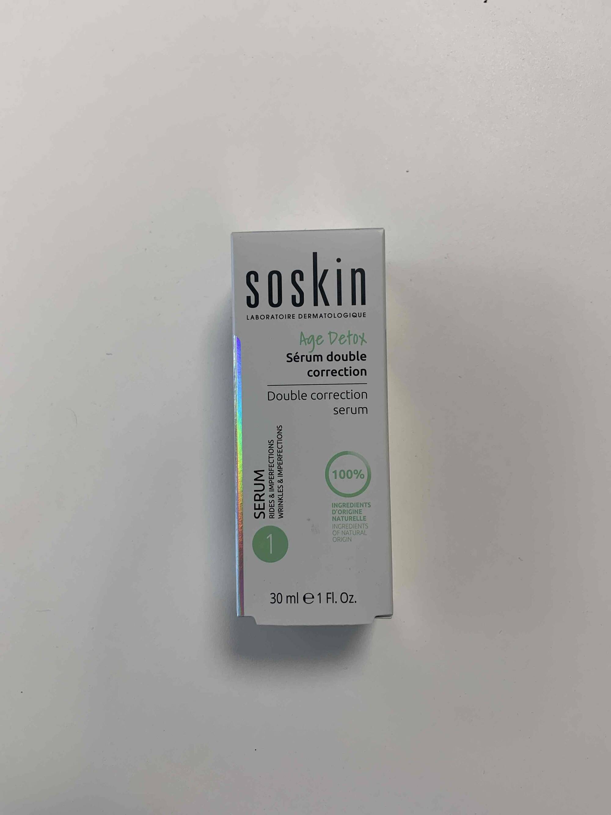 SOSKIN - Age detox - Sérum double correction 