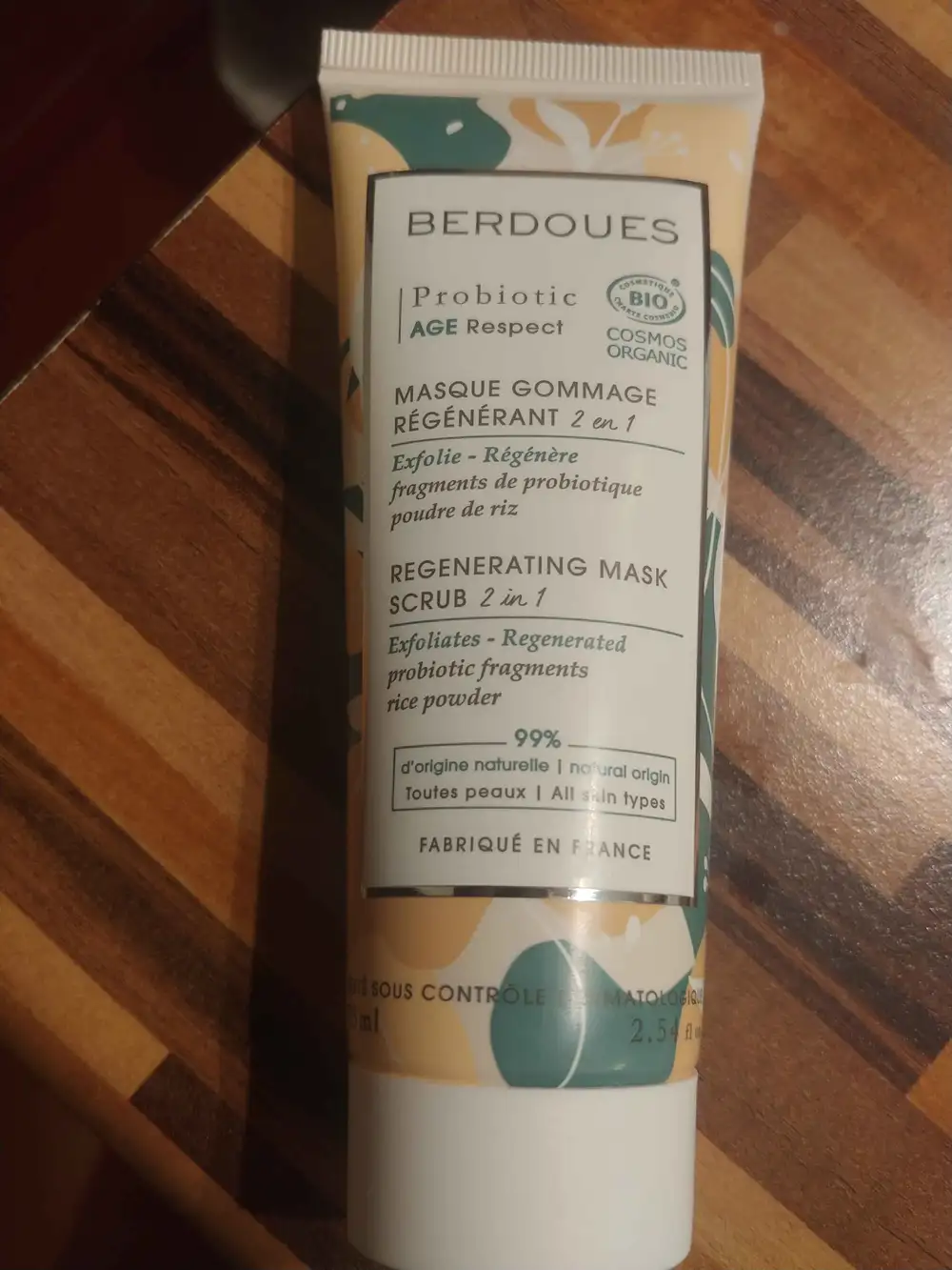BERDOUES - Probiotic age respect - Masque gommage régénérant 2 en 1