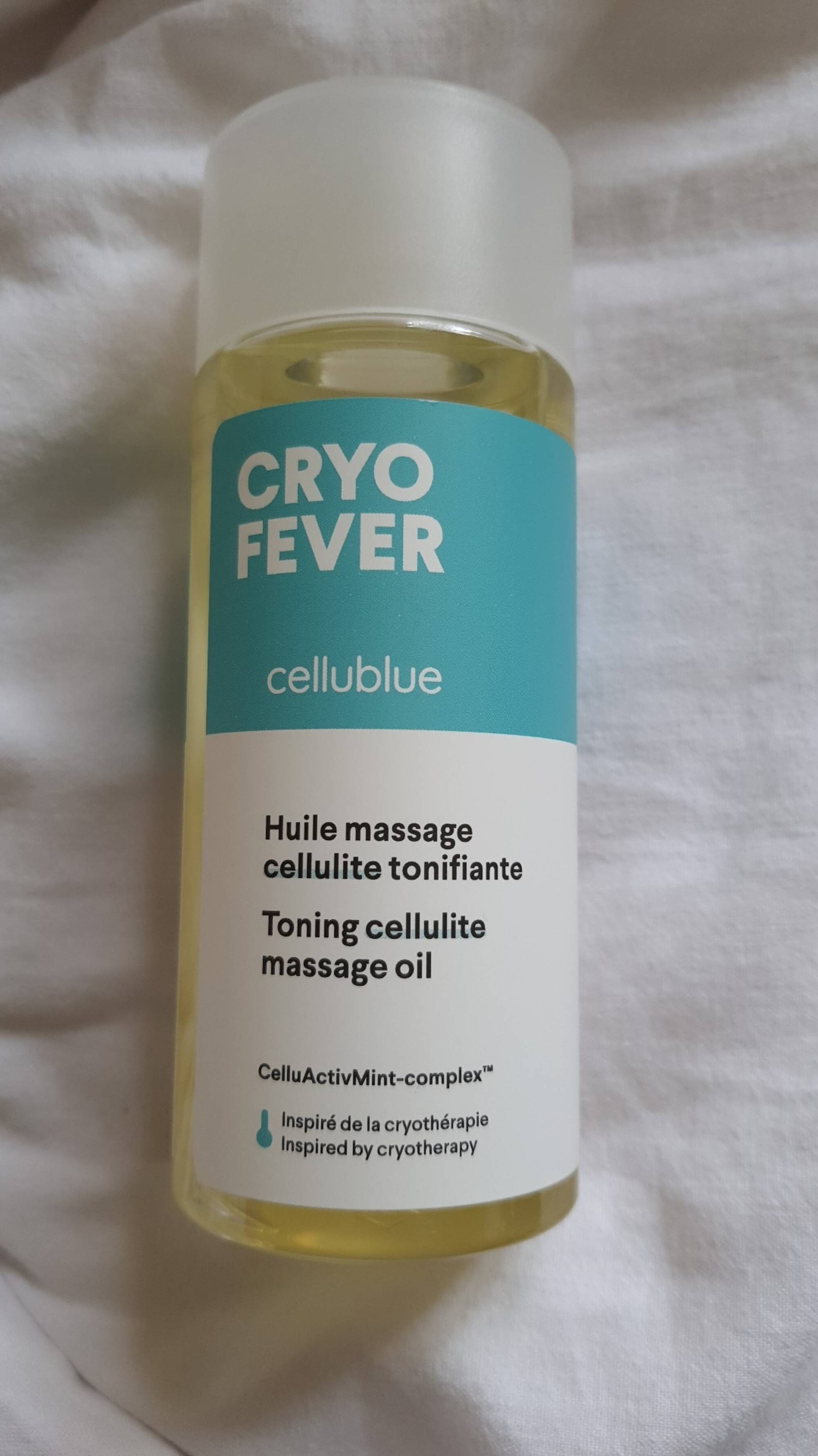 CELLUBLUE - Cryo fever - Huile massage cellulite tonifiante