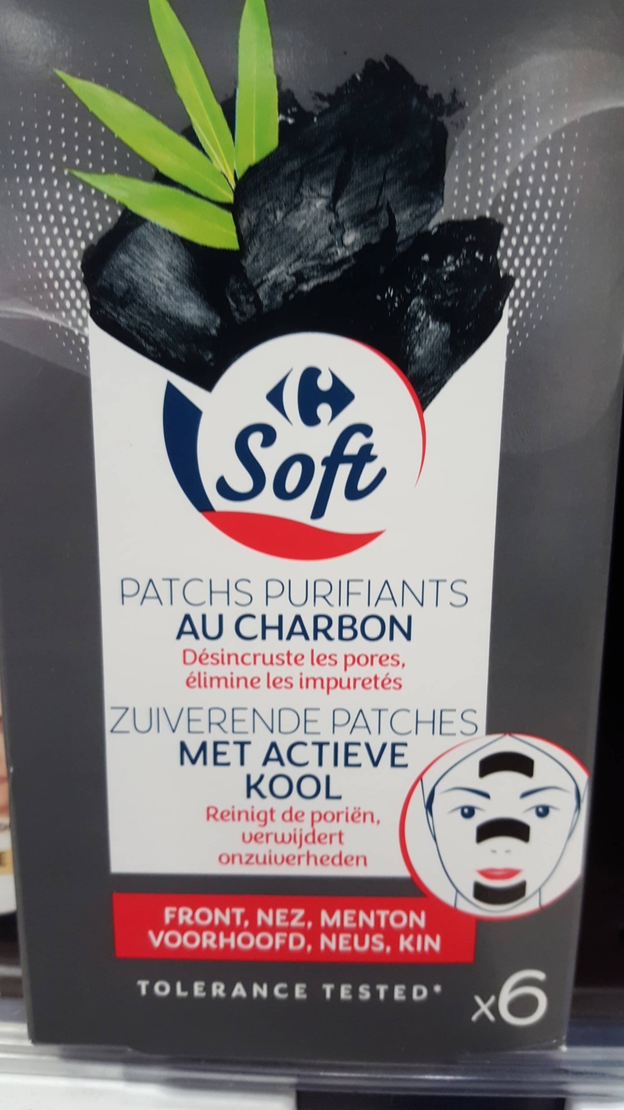 CARREFOUR - Soft - Patchs purifiants au charbon