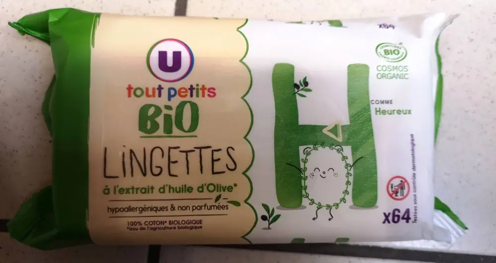 U TOUT PETITS - Bio lingettes à l'extrait d'huile d'olive