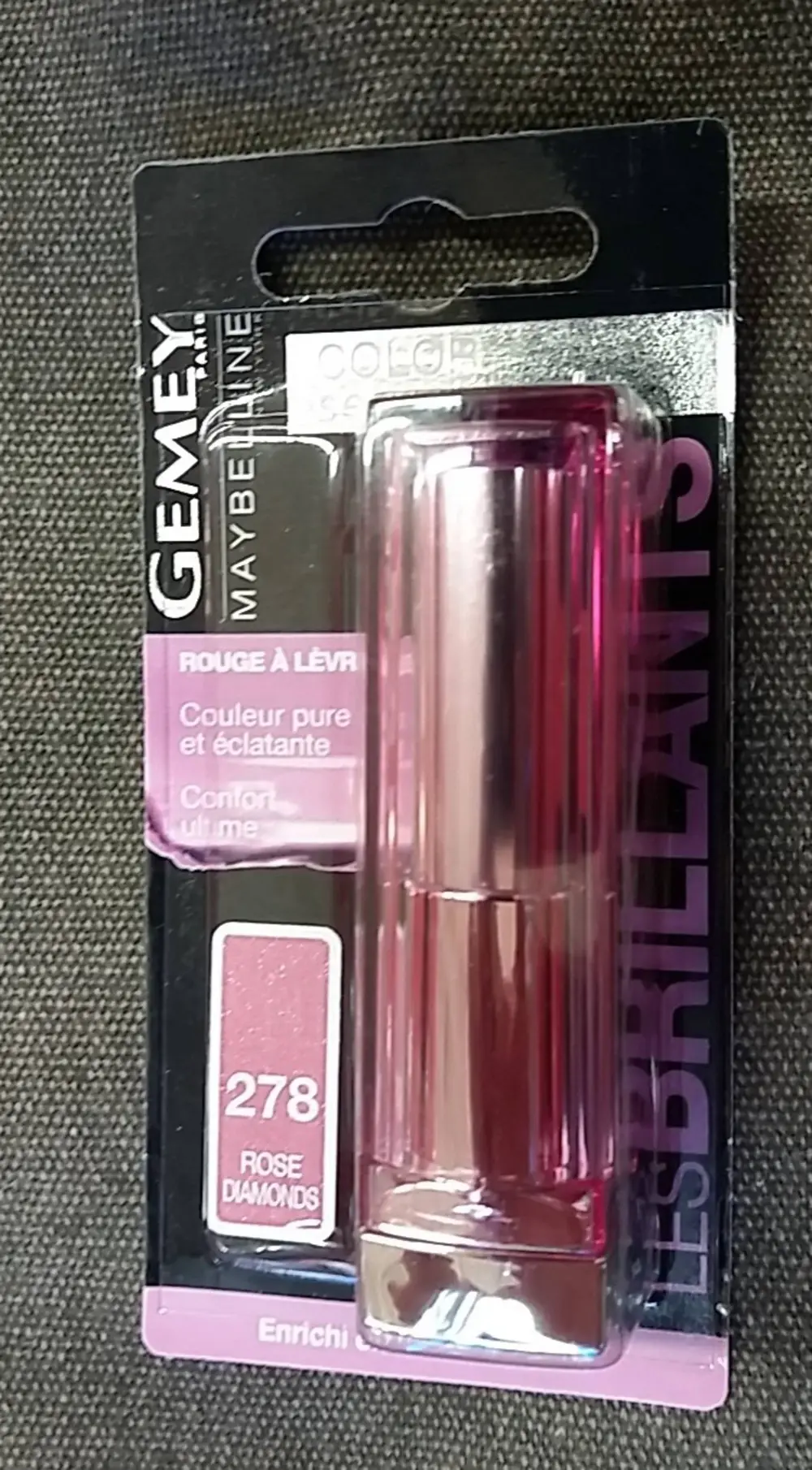 GEMEY MAYBELLINE - Rouge à lèvres couleur pure et éclatante 278 rose diamonds