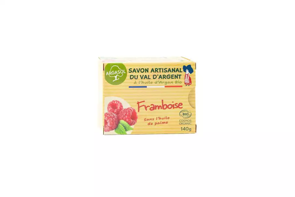 ARGASOL - Savon artisanal Framboise BIO ARGASOL 140g