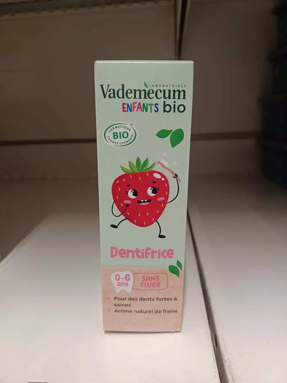 VADEMECUM - Enfants bio - Dentifrice 0-6 ans sans fluor