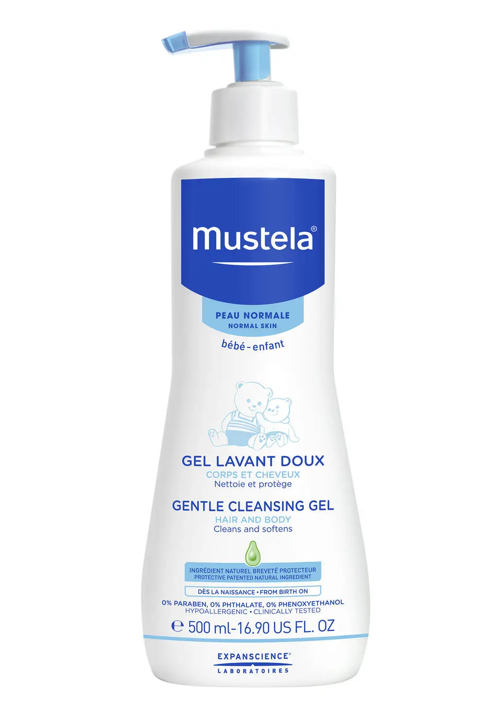 MUSTELA - Gel Lavant Doux 500ml - Peau Normale