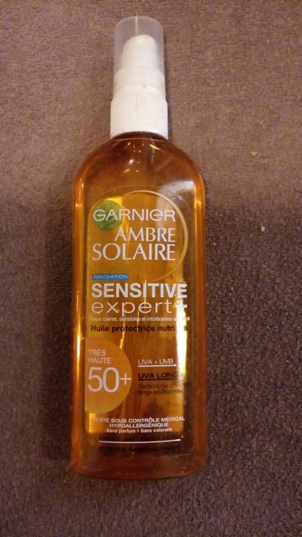 GARNIER - Ambre solaire - Sensitive Expert+ Huile protectrice nutritive FPS 50+