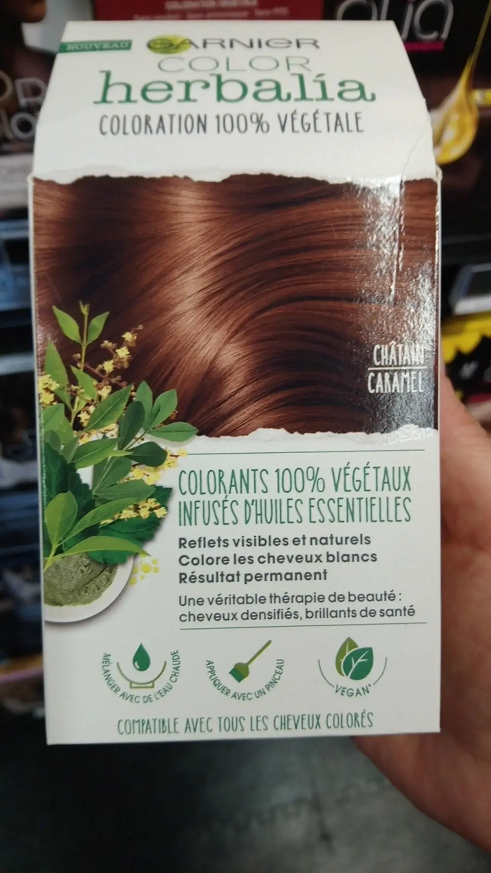 GARNIER - Color herbalia - Colorations 100% végétale châtain caramel