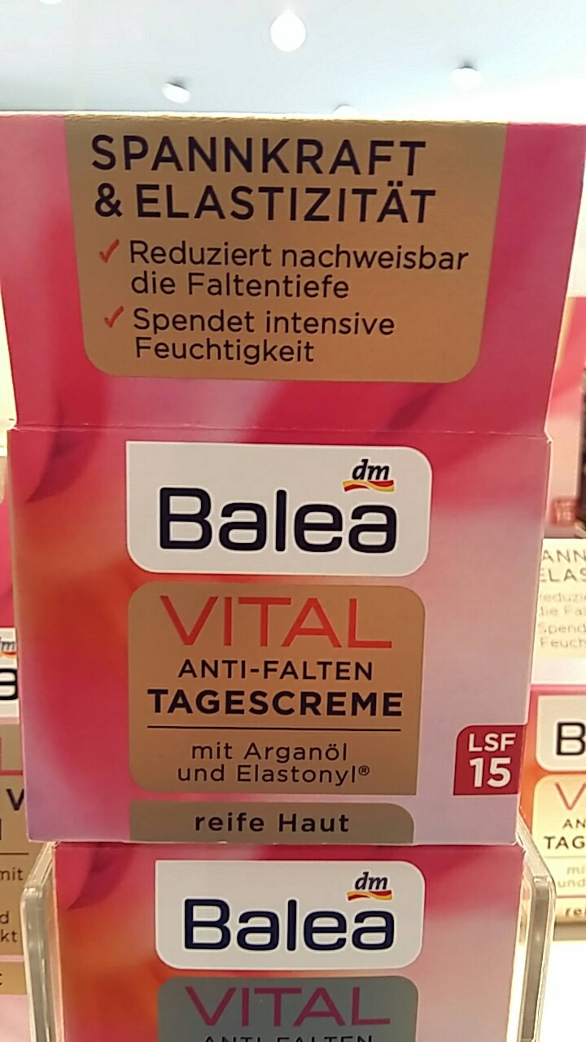 DM - Balea - Vital anti-falten tagescreme LSF 15
