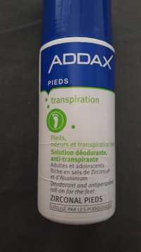 ADDAX - Zirconal pieds - Solution déodorante et anti-transpirante pieds
