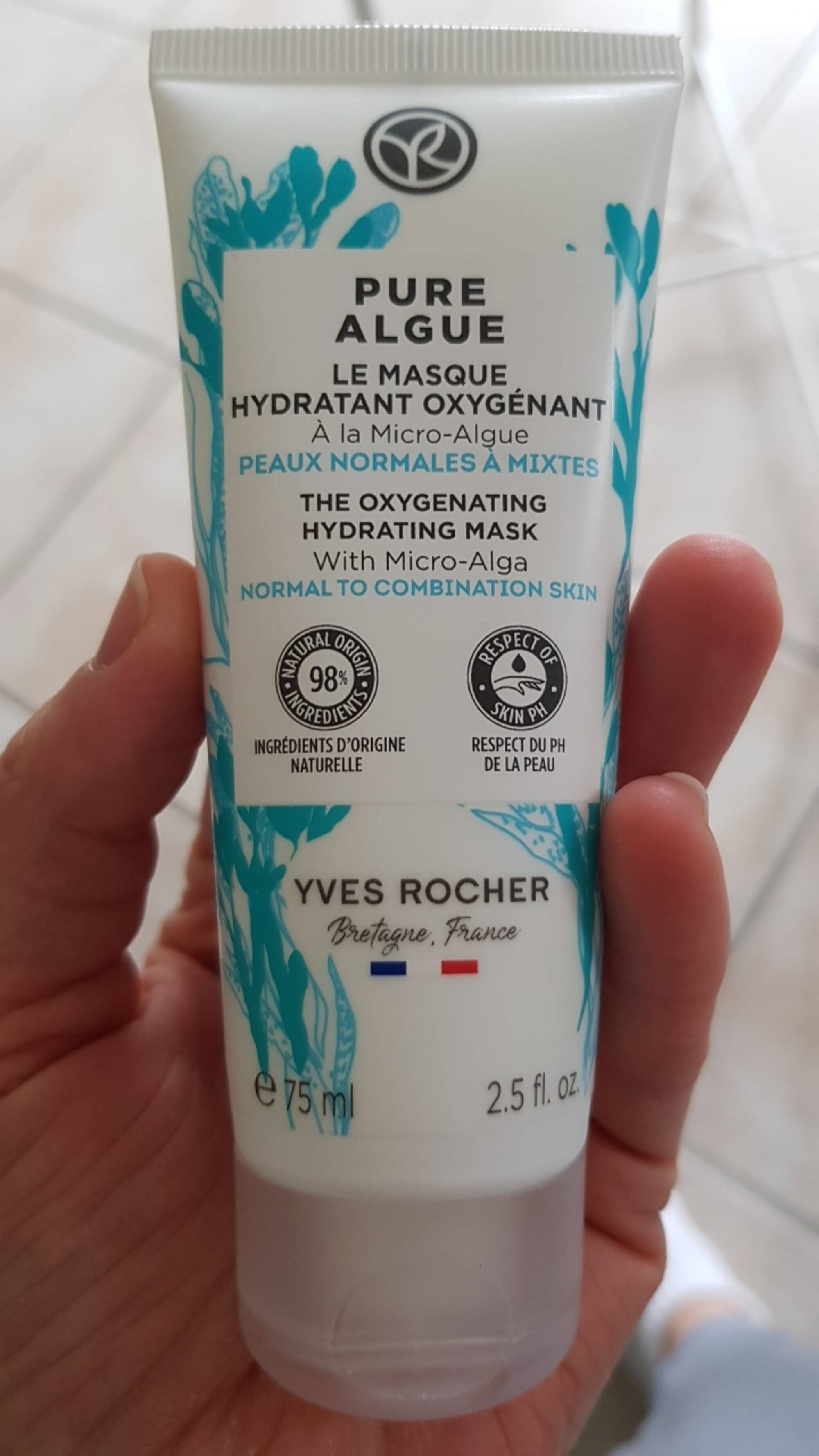 YVES ROCHER - Pure algue - Le masque hydratant oxygénant