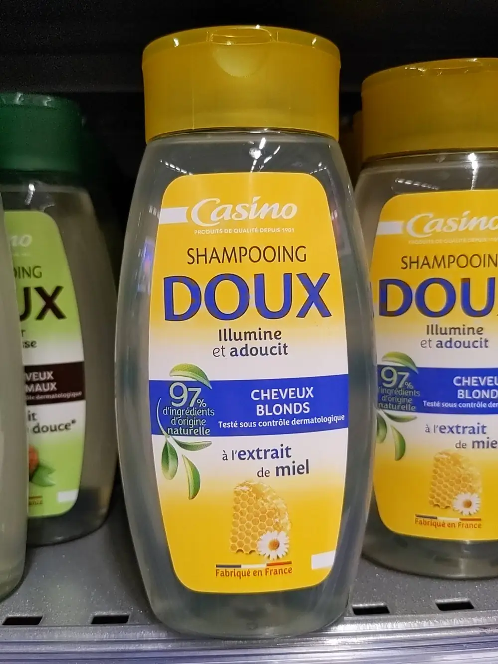 CASINO - Shampooing doux cheveux blond à l'extrait de miel