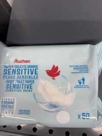 AUCHAN - Sensitive - Papier toilette humide 