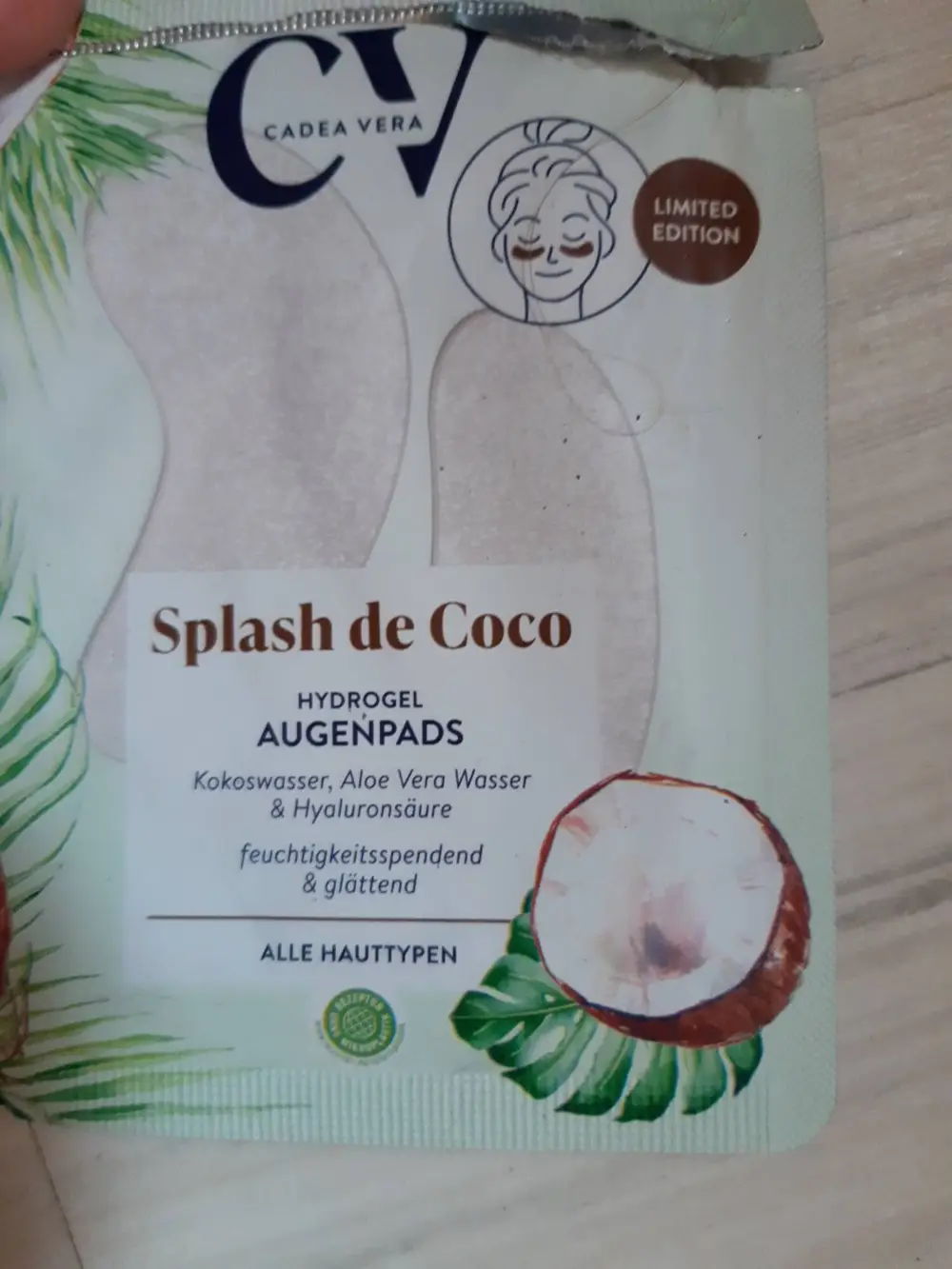 CADEA VERA - Splash de Coco - Hydrogel augenpads