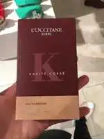 L'OCCITANE - Homme karité corse - Eau de parfum