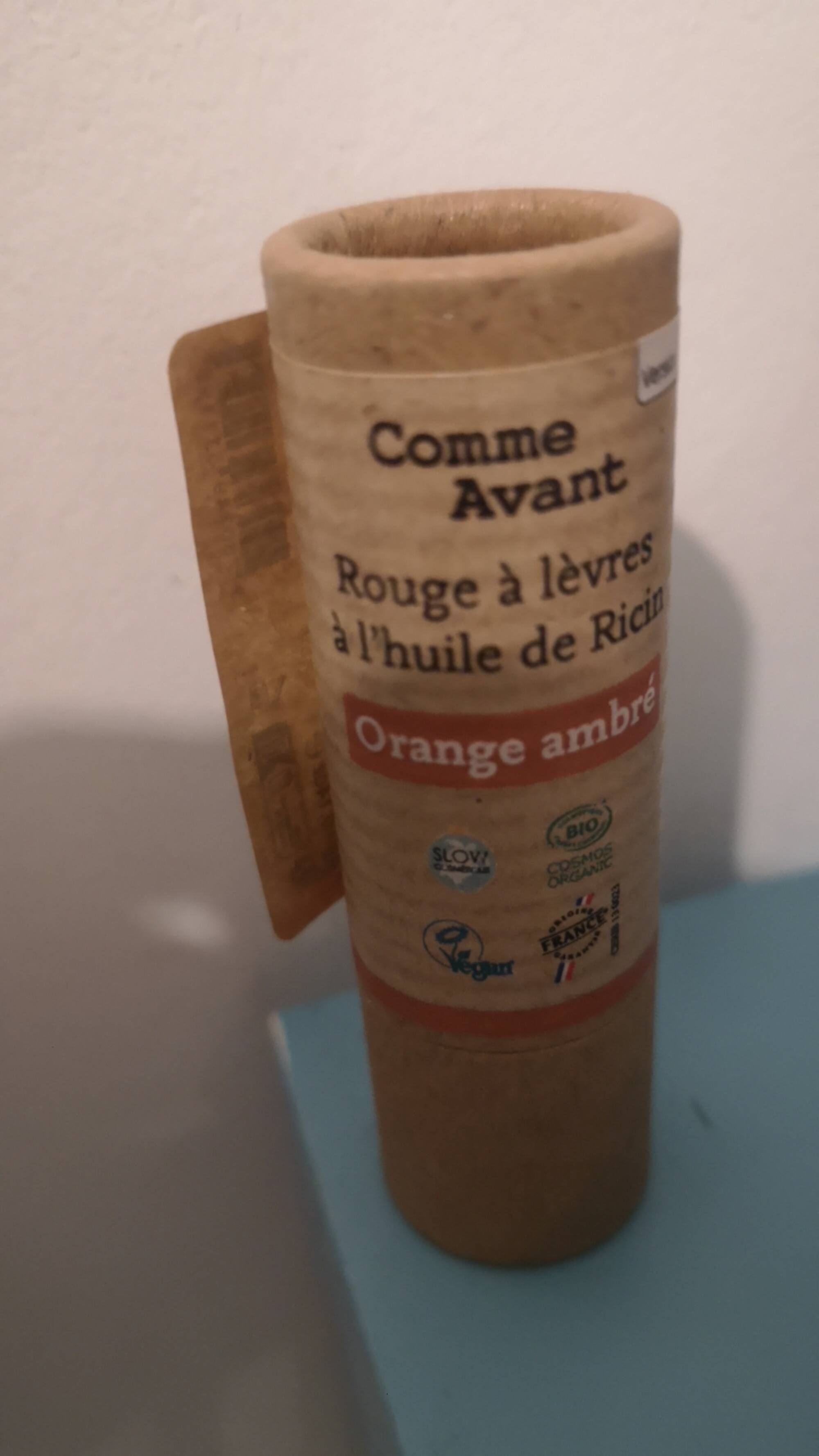 COMME AVANT - Rouge à lèvres à l'huile de ricin orange ambré 