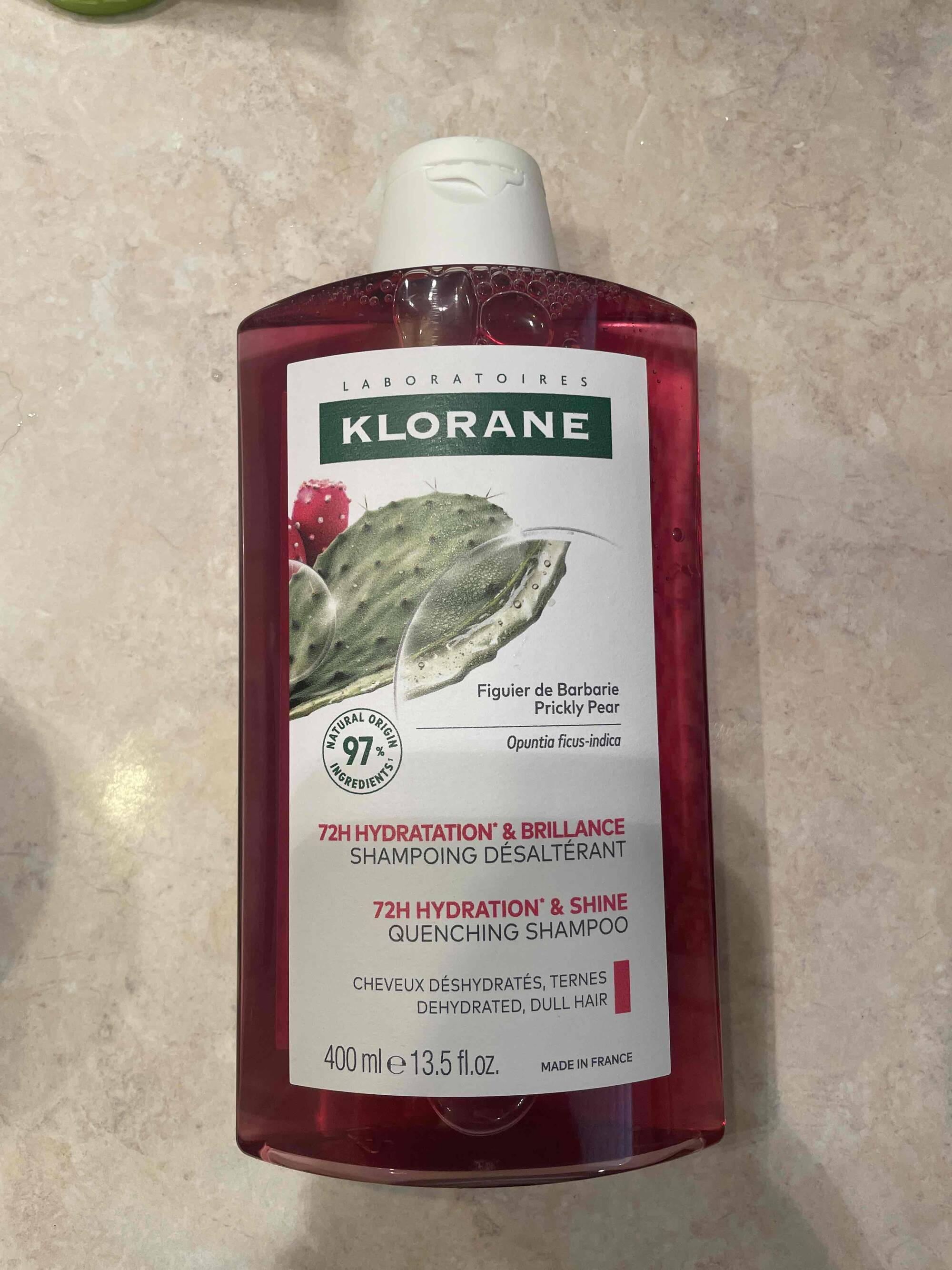 KLORANE - Shampooing désaltérant 72h hydratation & brillance