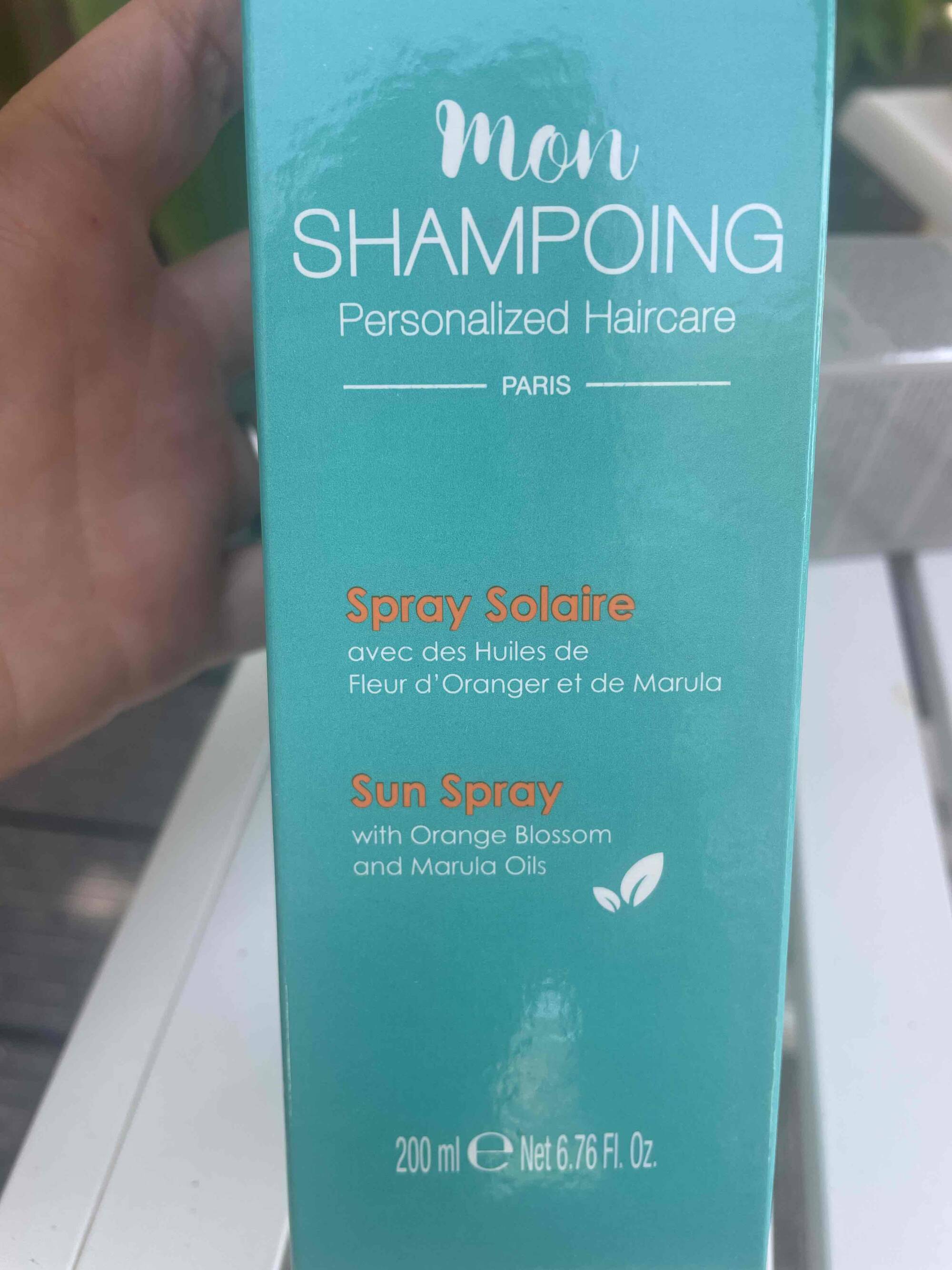 MON SHAMPOING - Spray solaire avec des huiles de fleur d'oranger et de marula