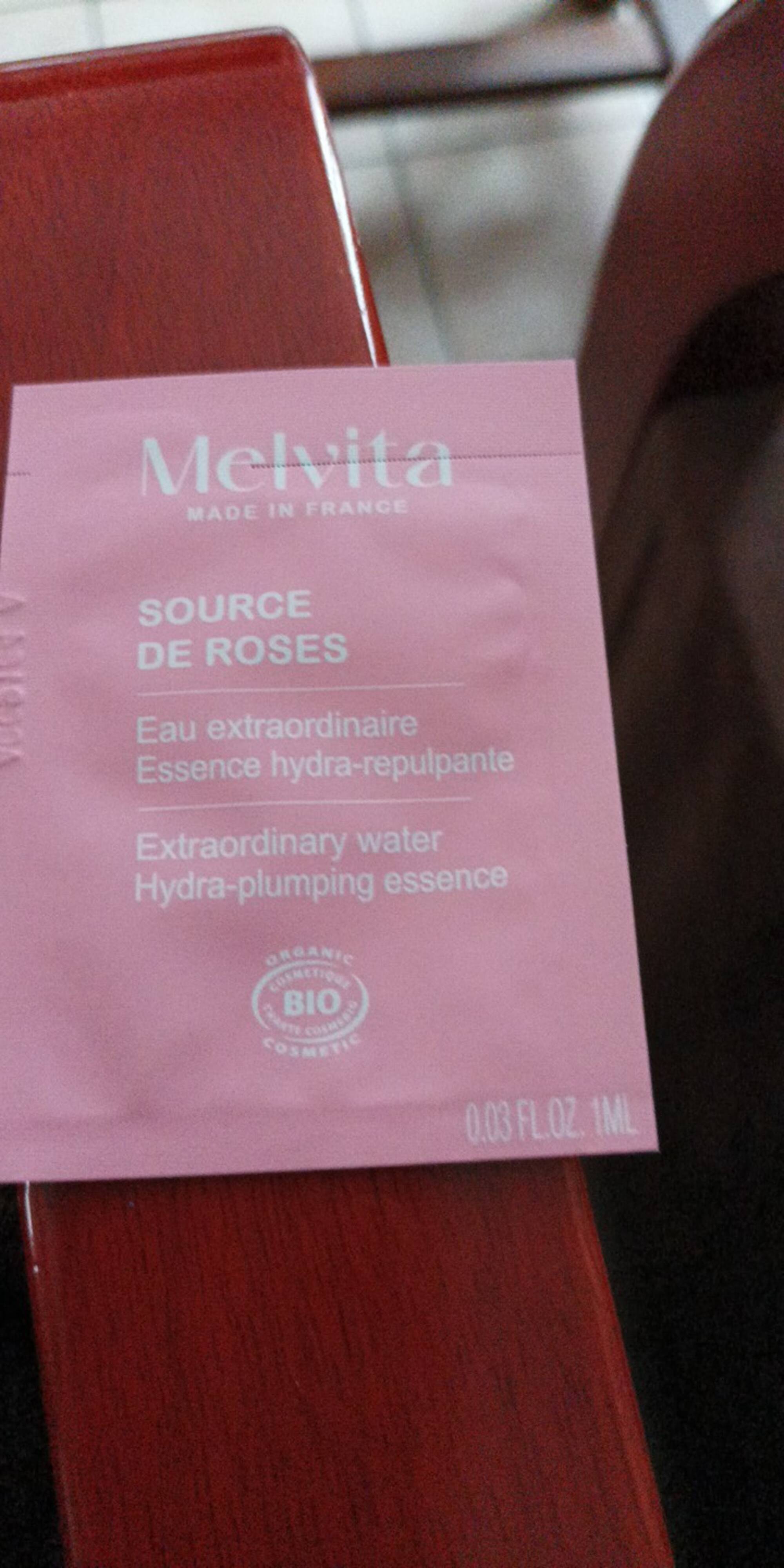 MELVITA - Source de roses - Eau extraordinaire 