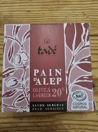 TADÉ - Pain d'Alep - Savon surgras peau sensible