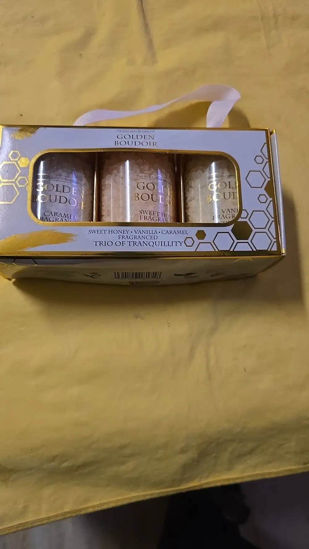 GOLDEN BOUDOIR - Trio of tranquillity sweet honey, vanilla, caramel fragranced