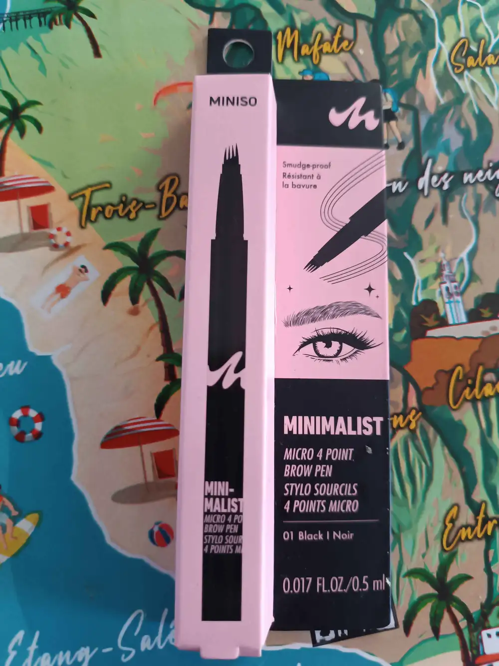 MINISO - Minimalist - Stylo sourcils 4 points micro 01 noir