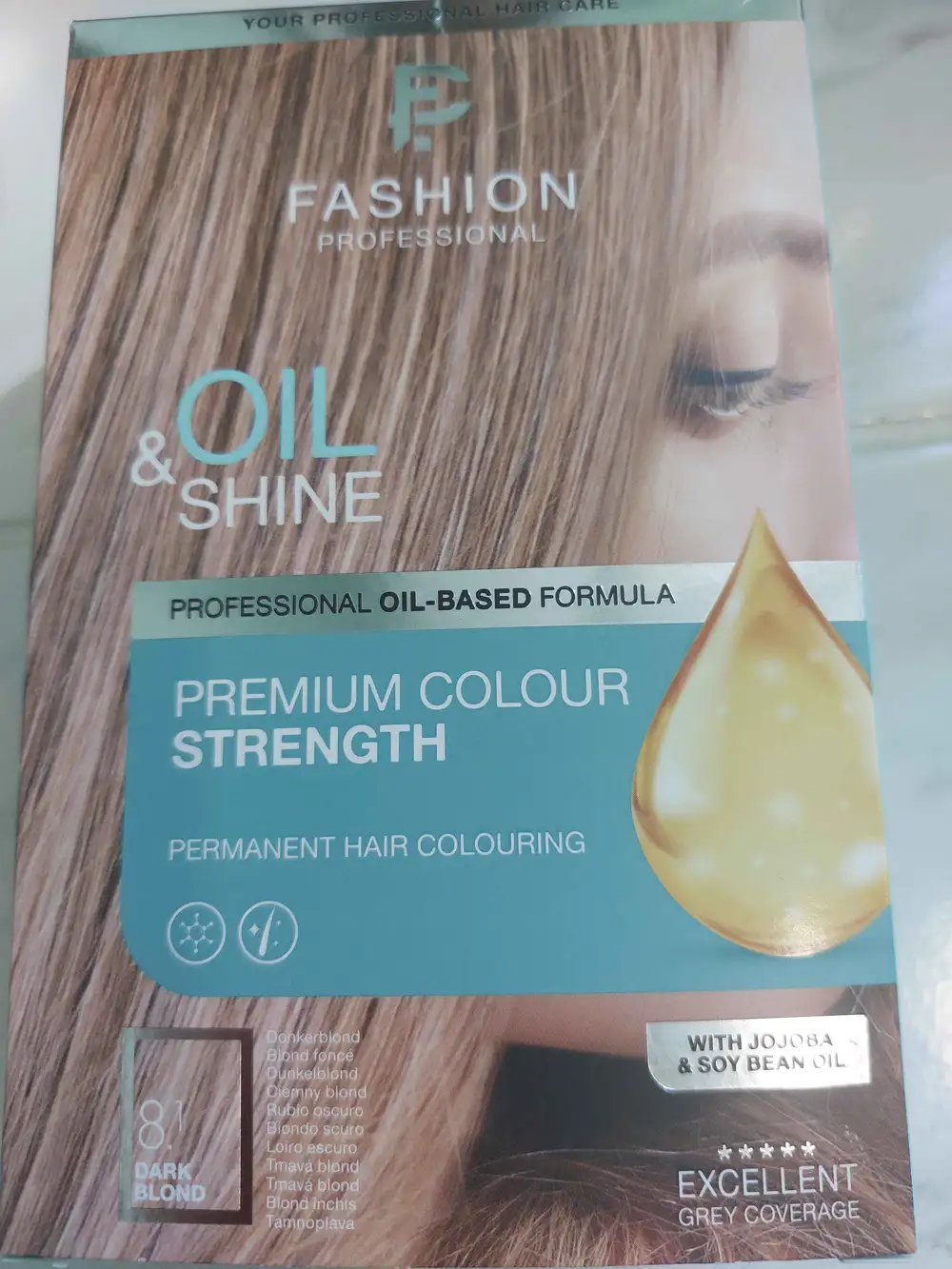 FASHION PROFESSIONAL - Oil & shine - Permanent hair colouring 8.1 dark blond