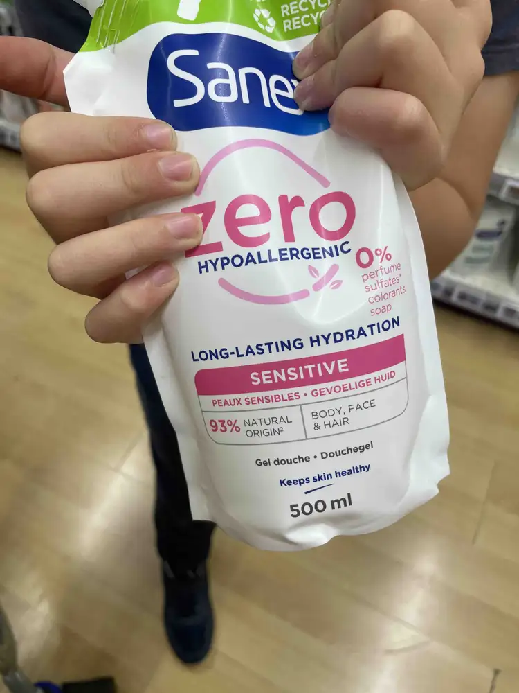 SANEX - Gel douche hypoallergénique zéro % sensitive