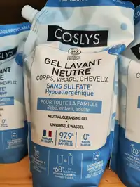 COSLYS - Gel lavant neutre corps, visage et cheveux