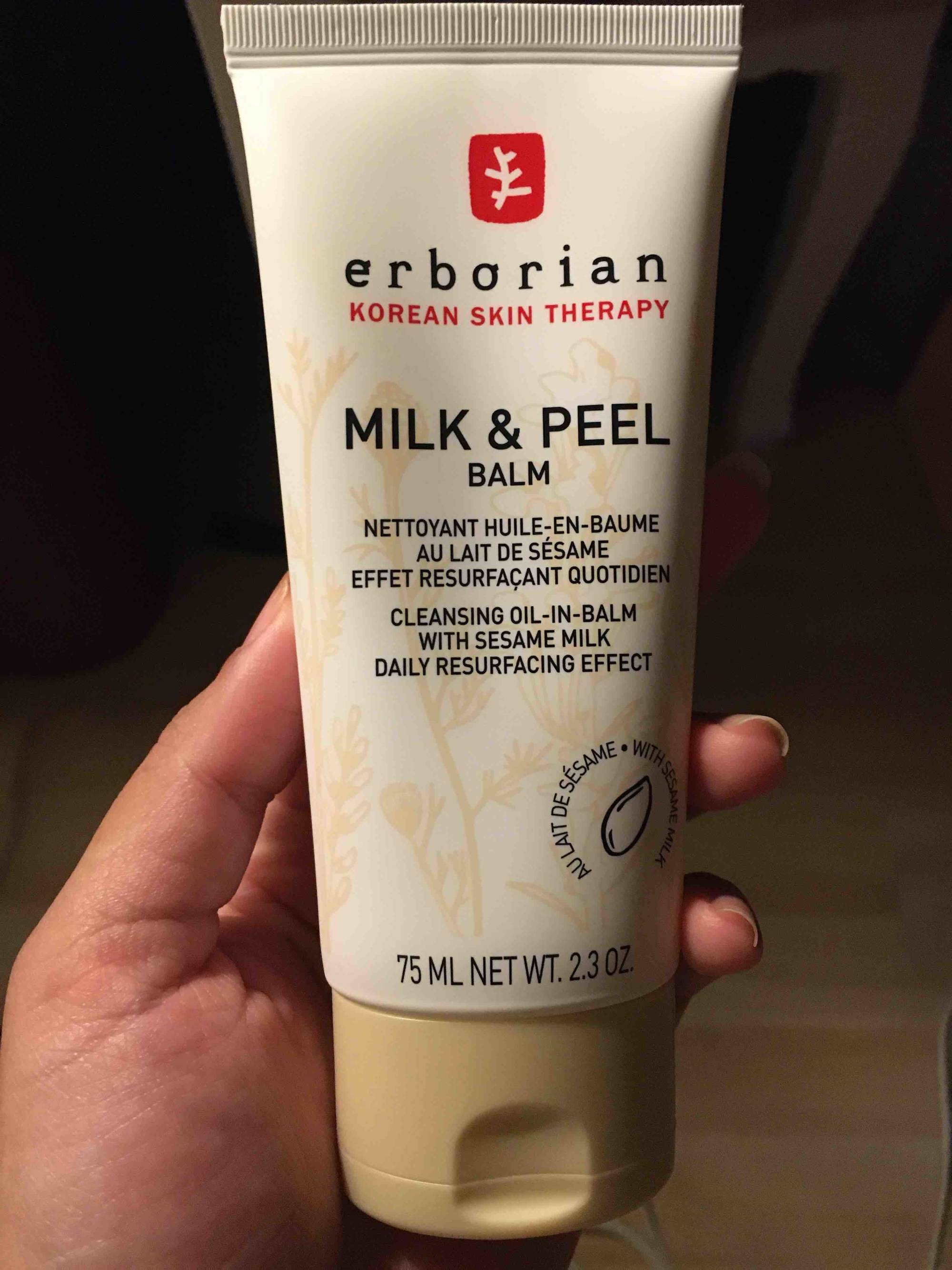 ERBORIAN - Milk & peel balm - Nettoyant huile-en-baume