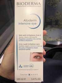 BIODERMA - Atoderm intensive eye - Soin anti-irritations 3 en 1