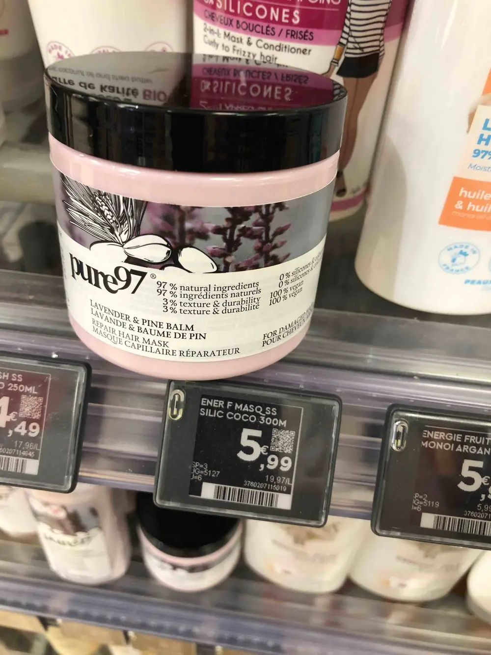 PURE 97 - Lavande & baume de pin - Masque capillaire réparateur